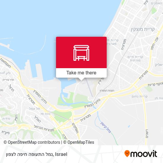 נמל התעופה חיפה לצפון map