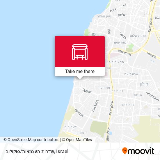 שדרות העצמאות/סוקולוב map