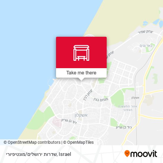 Карта שדרות ירושלים/מונטיפיורי