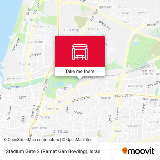 Stadium Gate 2 (Ramat Gan Bowling) map