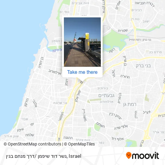 Карта גשר דוד שיפמן /דרך מנחם בגין