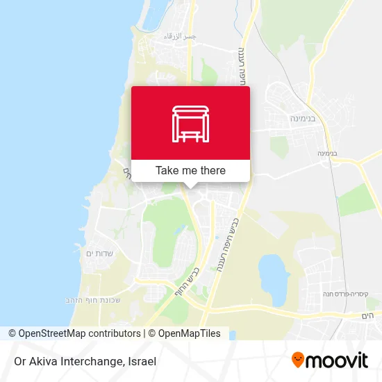 Or Akiva Interchange map