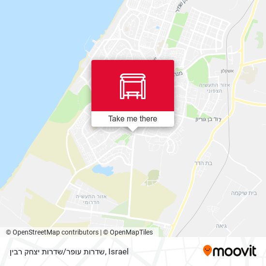 Карта שדרות עופר/שדרות יצחק רבין