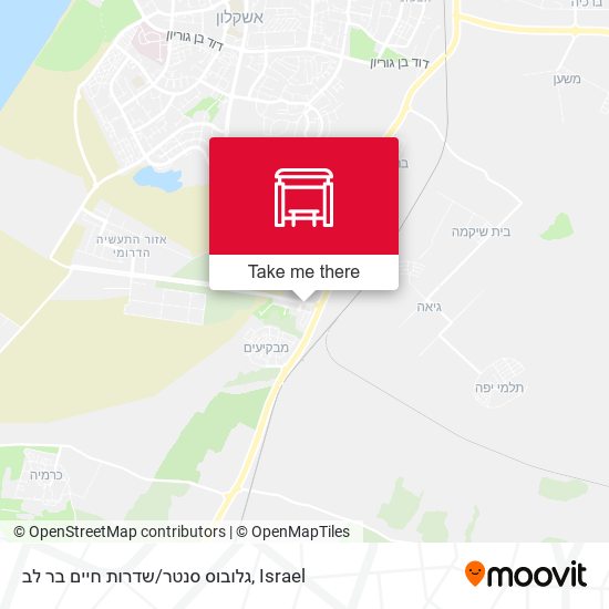גלובוס סנטר/שדרות חיים בר לב map