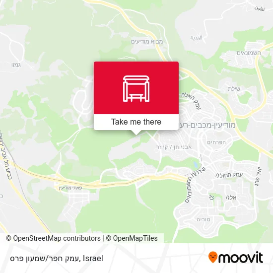 Карта עמק חפר/שמעון פרס