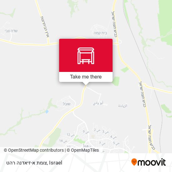 צומת א-זיאדנה רהט map