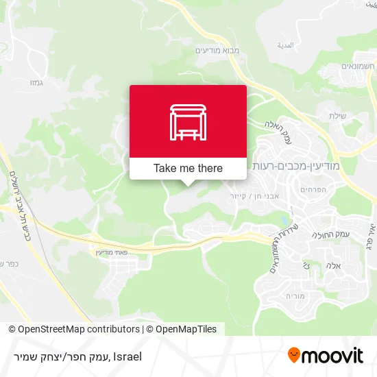 Карта עמק חפר/יצחק שמיר