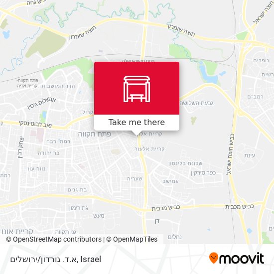 א.ד. גורדון/ירושלים map