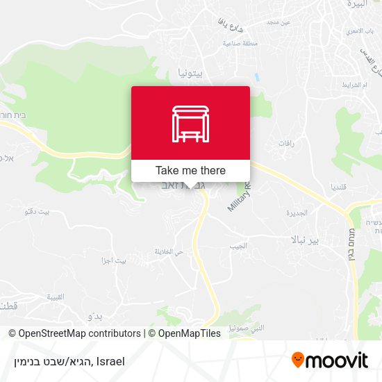 הגיא/שבט בנימין map