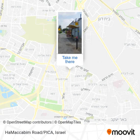 HaMaccabim Road/PICA map