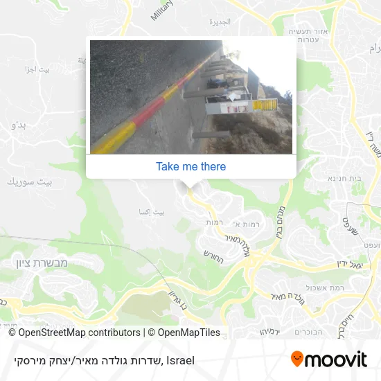 Карта שדרות גולדה מאיר/יצחק מירסקי