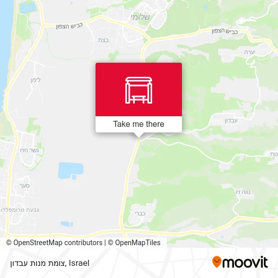 Карта צומת מנות עבדון