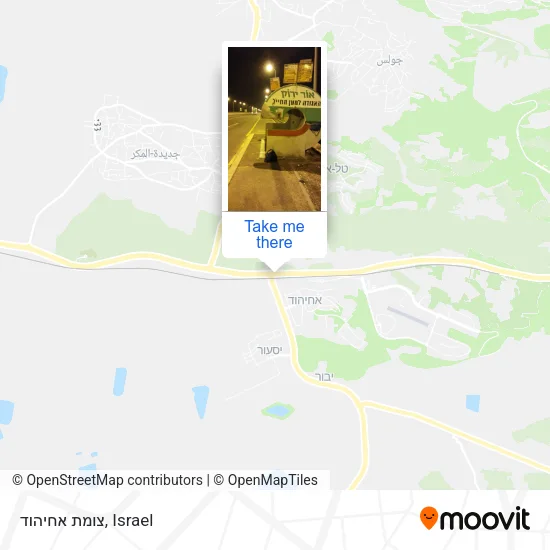 Карта צומת אחיהוד
