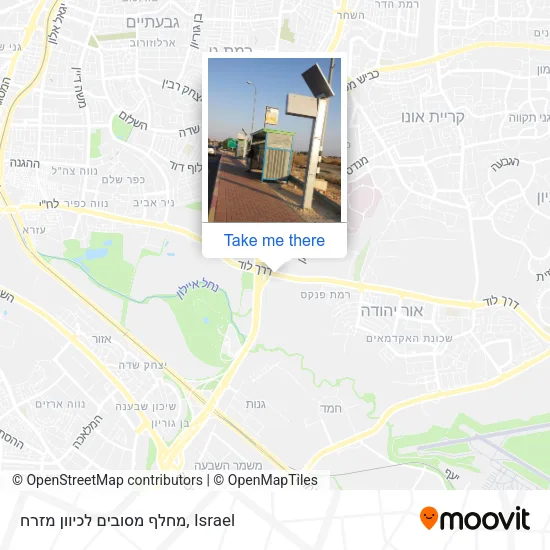 Карта מחלף מסובים   לכיוון מזרח