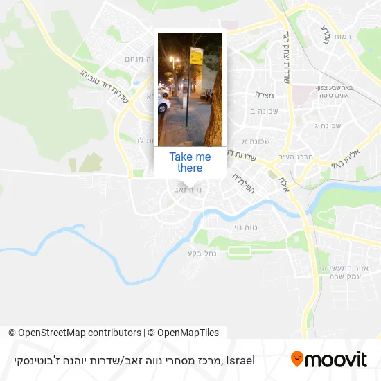 Карта מרכז מסחרי נווה זאב / שדרות יוהנה ז'בוטינסקי
