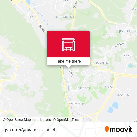 רכבת העמק/מנחם בגין map