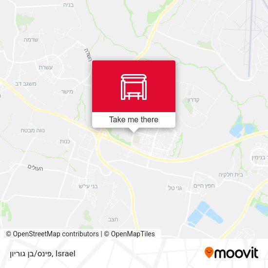 פינס/בן גוריון map