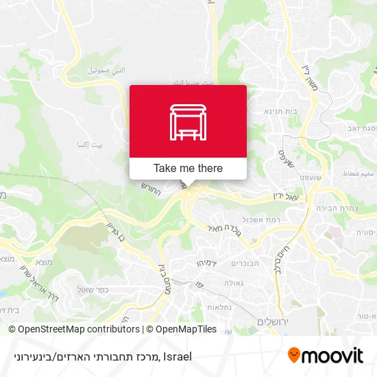 Карта מרכז תחבורתי הארזים/בינעירוני