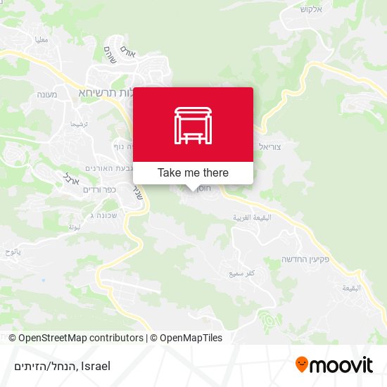 הנחל/הזיתים map