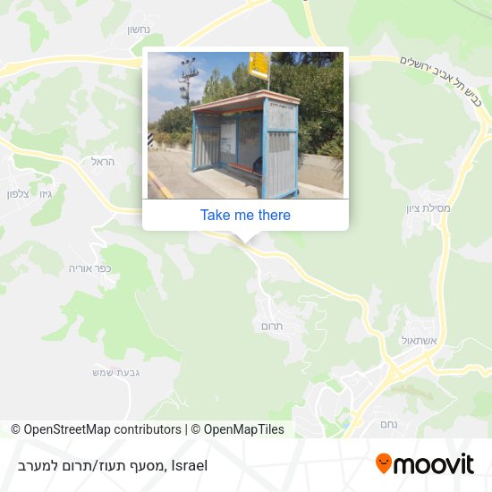 מסעף תעוז/תרום למערב map