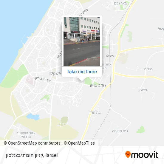 Карта קניון חוצות/כצנלסון