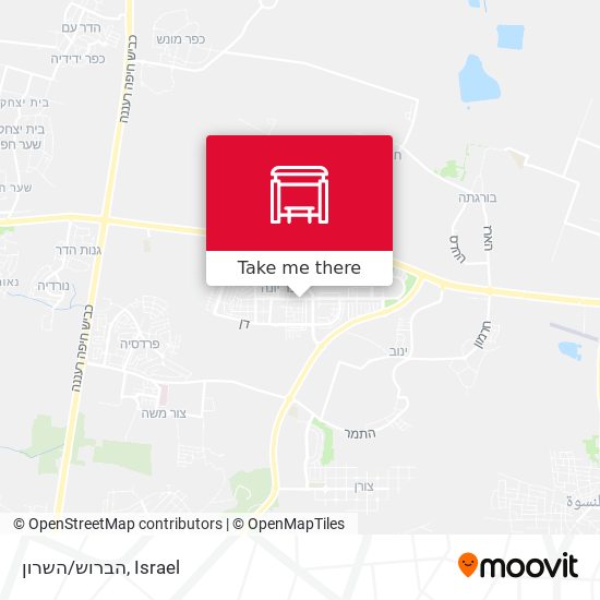 הברוש/השרון map