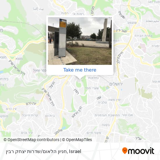 Карта חניון הלאום/שדרות יצחק רבין