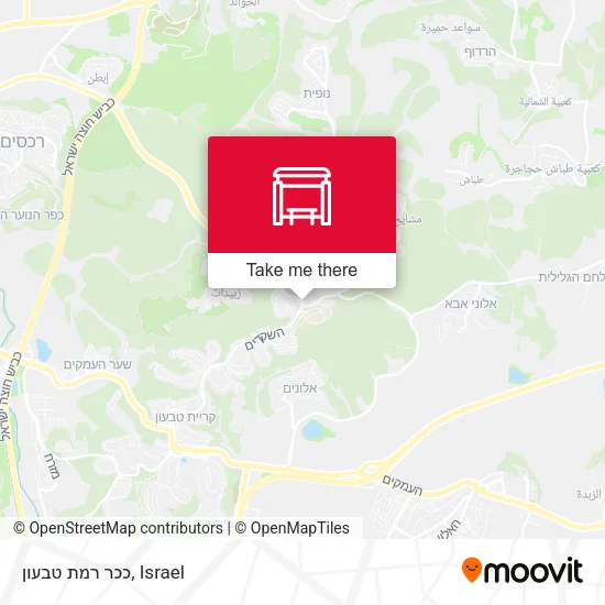 Карта ככר רמת טבעון