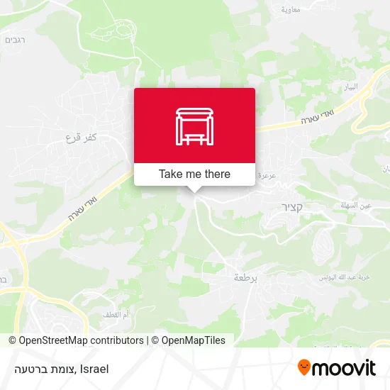 Карта צומת ברטעה