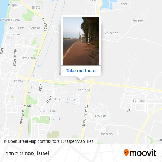 Карта צומת גנות הדר