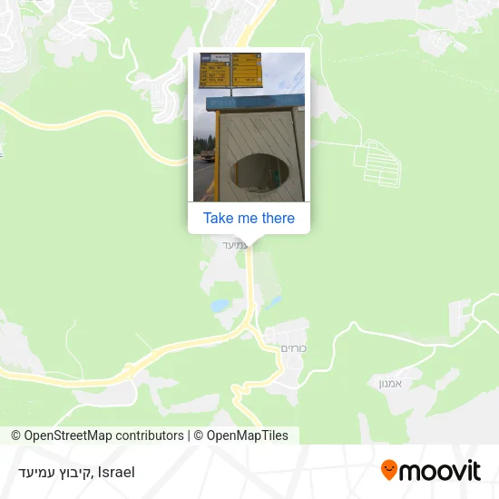 Карта קיבוץ עמיעד