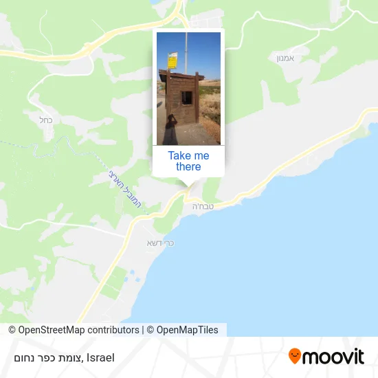 Карта צומת כפר נחום