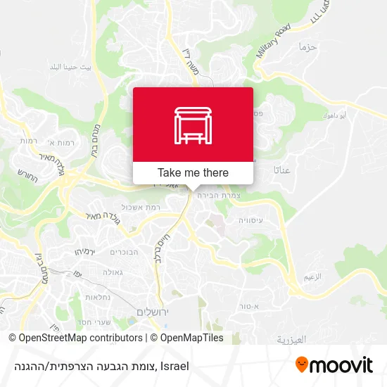צומת הגבעה הצרפתית/ההגנה map