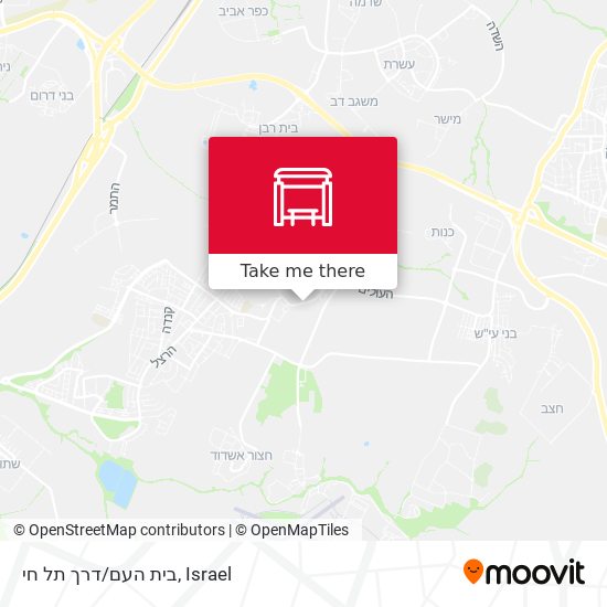 Карта בית העם/דרך תל חי