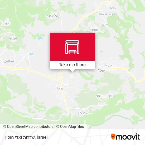 Карта שדרות ואדי חוסין