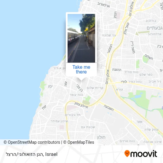 Карта הגן הזואולוגי/הרצל