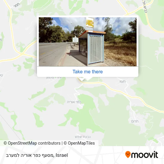 Карта מסעף כפר אוריה למערב
