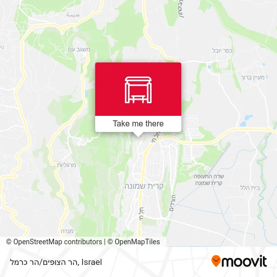 Карта הר הצופים/הר כרמל