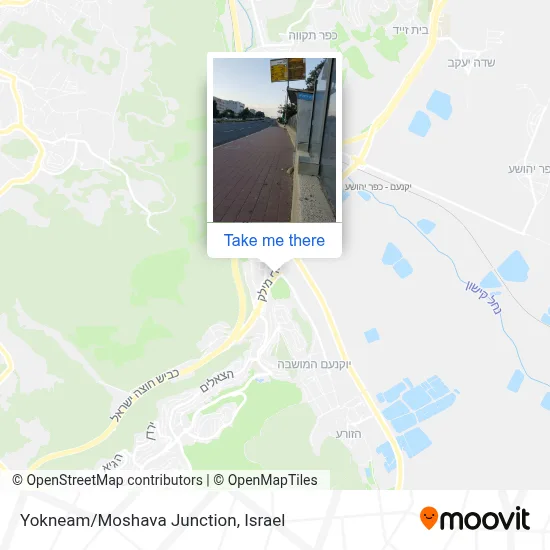 Yokneam/Moshava Junction map