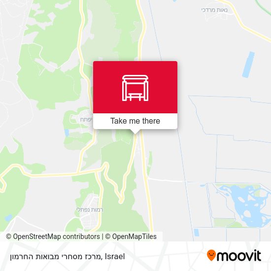 Карта מרכז מסחרי מבואות החרמון