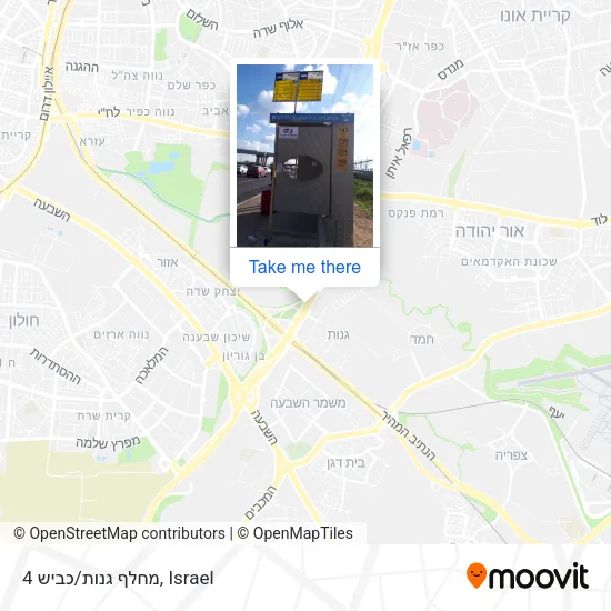 מחלף גנות/כביש 4 map