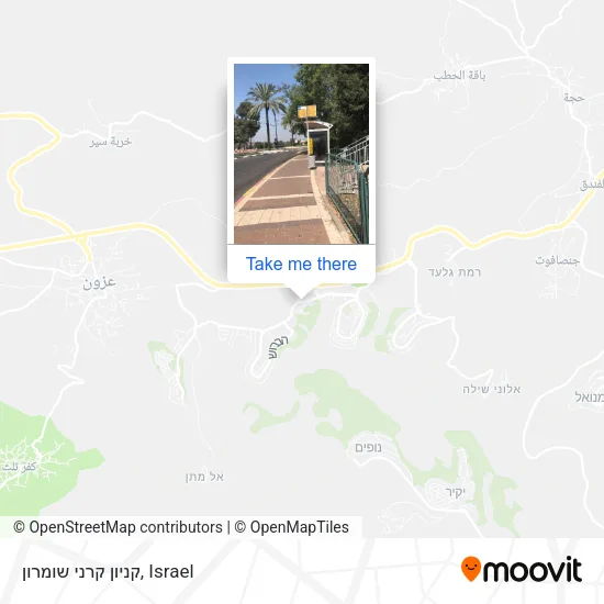 Карта קניון קרני שומרון