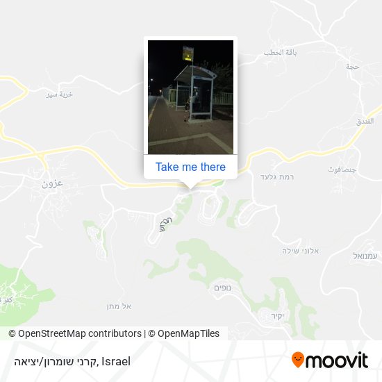 קרני שומרון/יציאה map