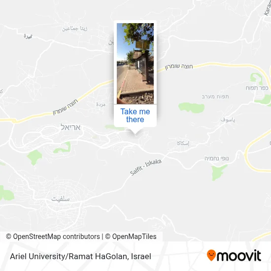 Ariel University/Ramat HaGolan map