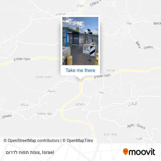 צומת תפוח לדרום map