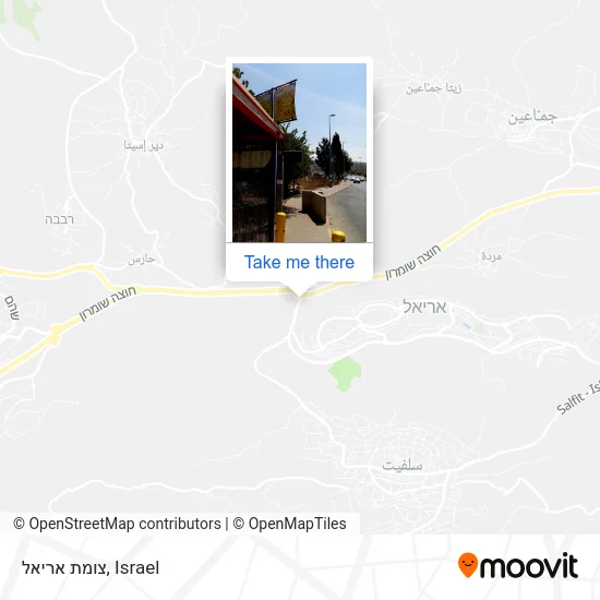 Карта צומת אריאל