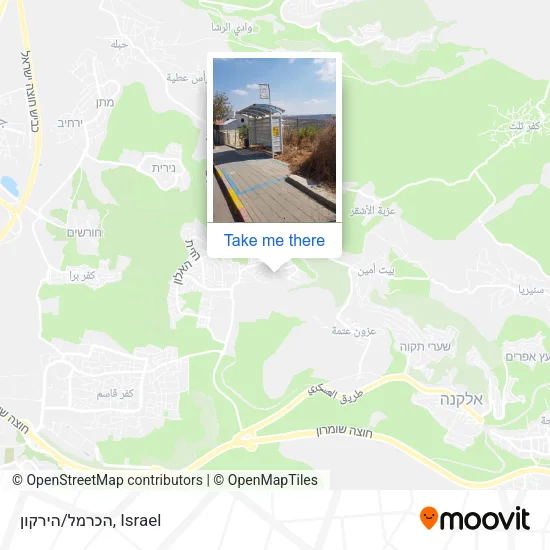 הכרמל/הירקון map