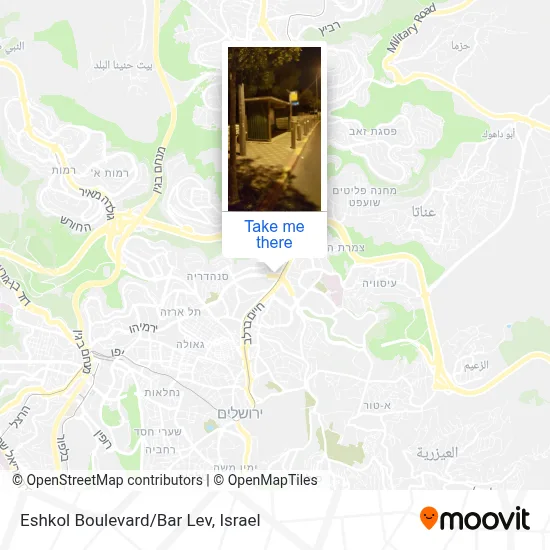 Eshkol Boulevard/Bar Lev map