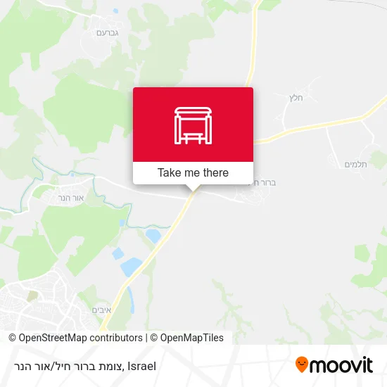 Карта צומת ברור חיל/אור הנר
