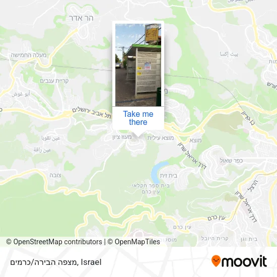 Карта מצפה הבירה/כרמים